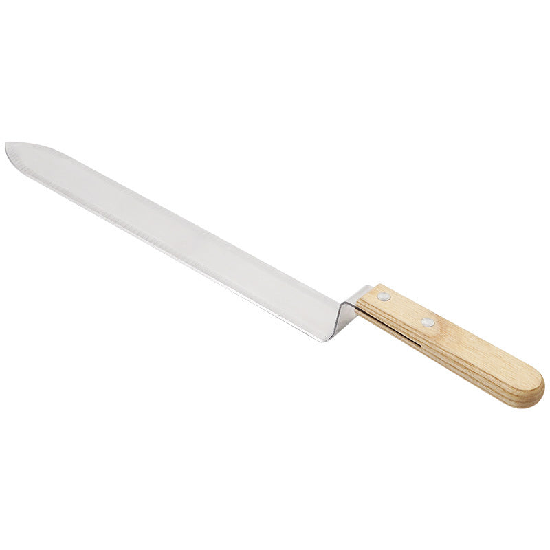 Stainless Steel Wooden Handle Flat Mouth Honey Knife