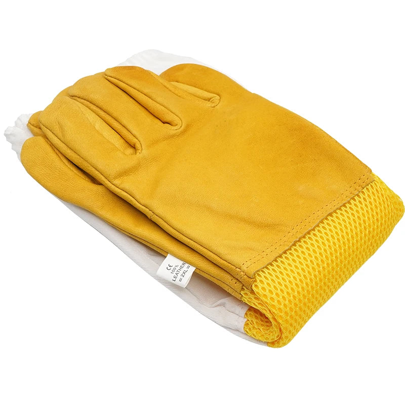 Breathable Sheepskin Long Gloves For Beekeeping