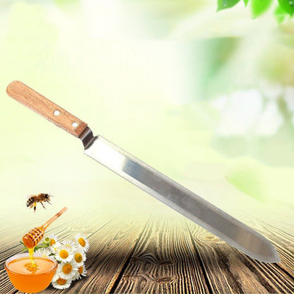 Stainless Steel Wooden Handle Flat Mouth Honey Knife